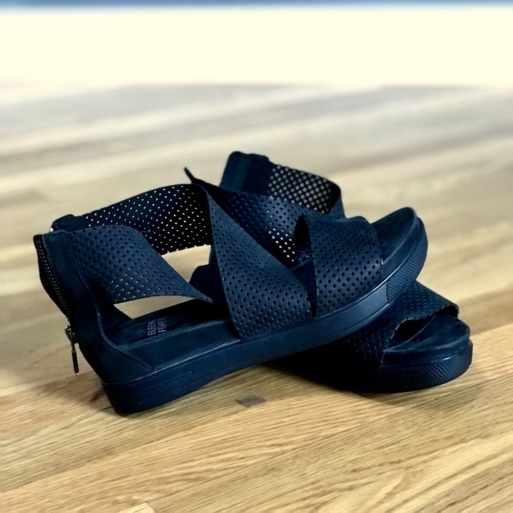 Eileen Fisher Black Sporty Sandals